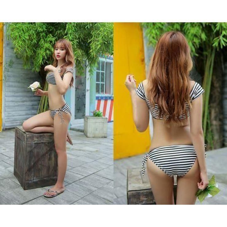 オフショルマルチボーダーカジュアルビキニ2点セット(水着・ビキニ) | GRAXIA | 詳細画像17 