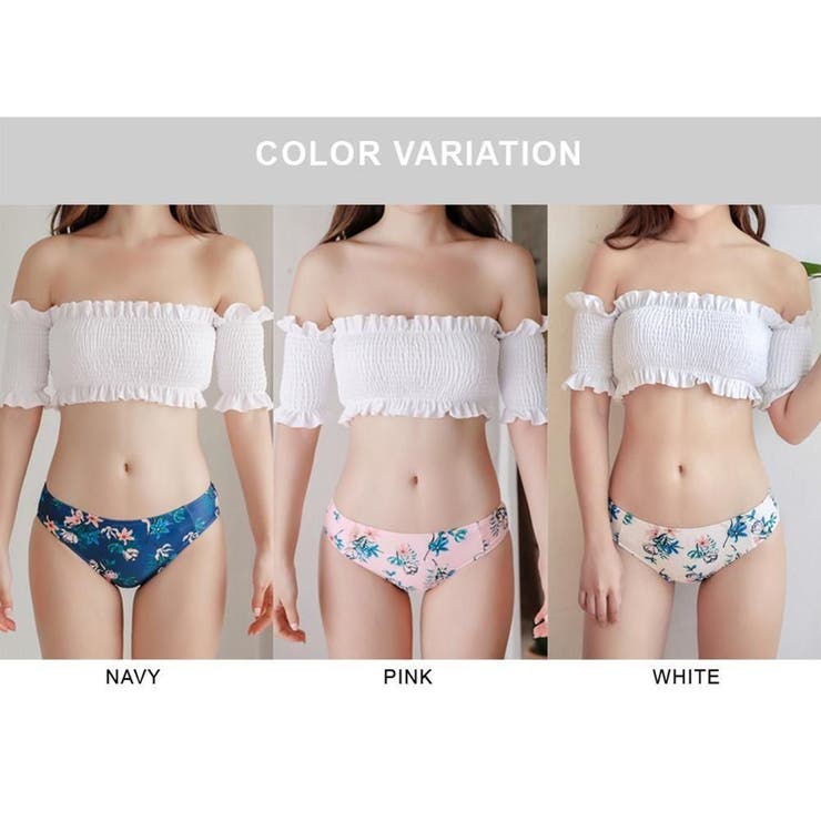 シャーリングオフショルのビキニ2点セット(水着・ビキニ) | GRAXIA | 詳細画像3 