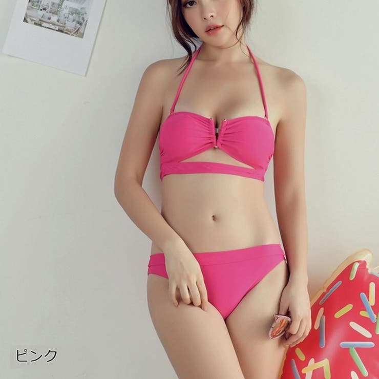 カラーリング豊富なバンドゥ風ビキニ2点セット(水着・ビキニ) | GRAXIA | 詳細画像21 