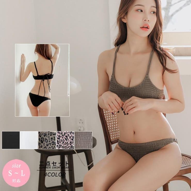 シャーリングで優しく引き締めるビキニ2点セット(水着・ビキニ) | GRAXIA | 詳細画像4 