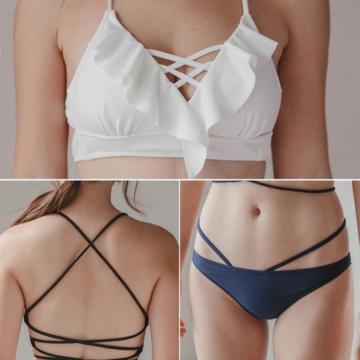 フリルとクロスストリングのビキニ2点セット(水着・ビキニ) | GRAXIA | 詳細画像6 