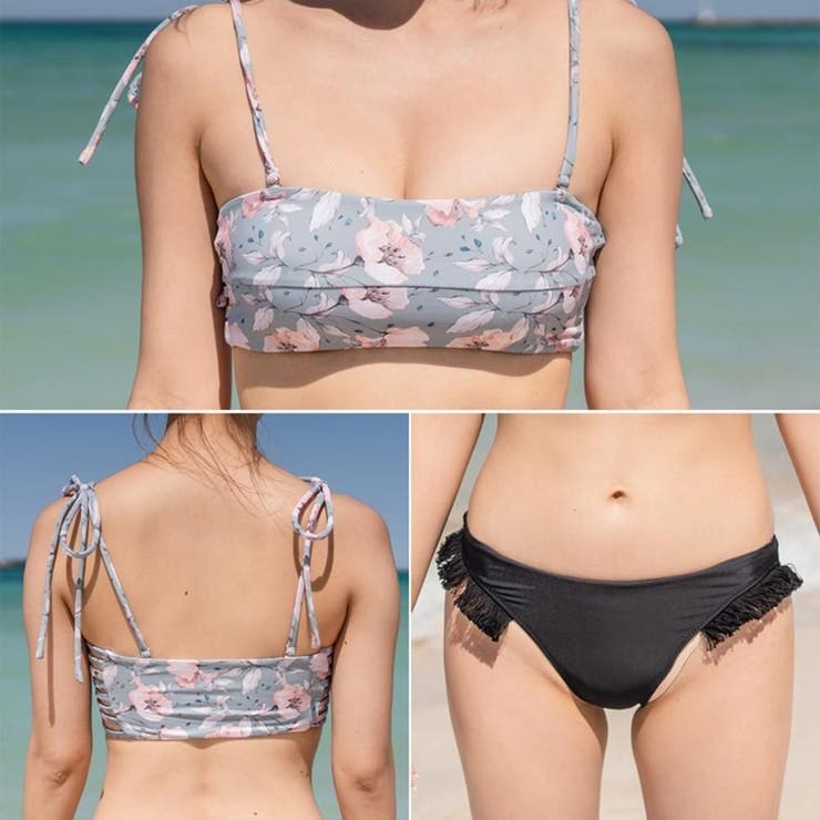 花柄バンドゥブラ×サイドフリンジパンツビキニ2点セット(水着・ビキニ) | GRAXIA | 詳細画像6 