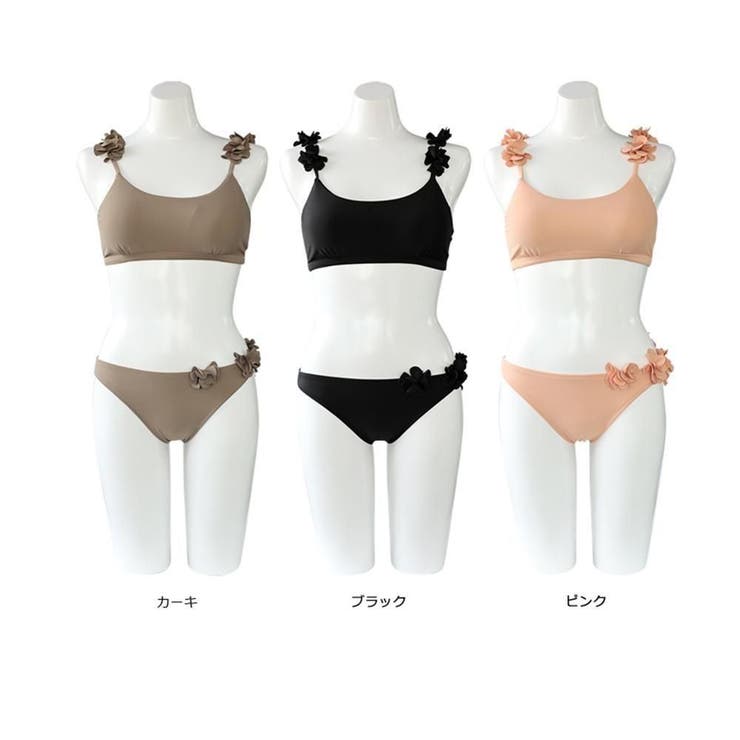 ショルダーとショーツにお花をあしらったビキニ2点セット(水着・ビキニ) | GRAXIA | 詳細画像18 