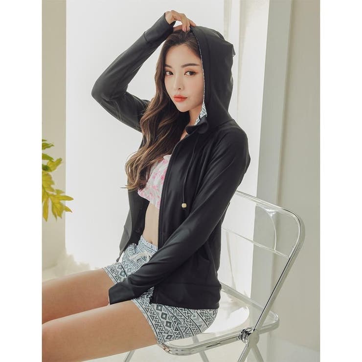 総柄ショートパンツ付きラッシュガードセットアップ2点セット(水着 ラッシュガード… | GRAXIA | 詳細画像19 