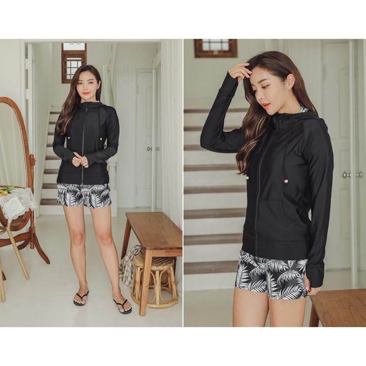 総柄ショートパンツ付きラッシュガードセットアップ2点セット(水着 ラッシュガード… | GRAXIA | 詳細画像23 