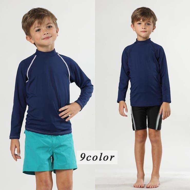 男女兼用ラグランハイネックロンＴタイプKIDSキッズ子供用ラッシュガード(水着 … | GRAXIA | 詳細画像8 