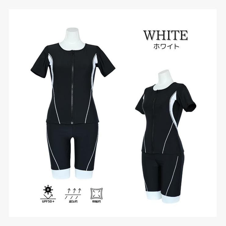 フロントジップ半袖セパレート2点セットFitnessフィットネス運動系水着(水着… | GRAXIA | 詳細画像25 