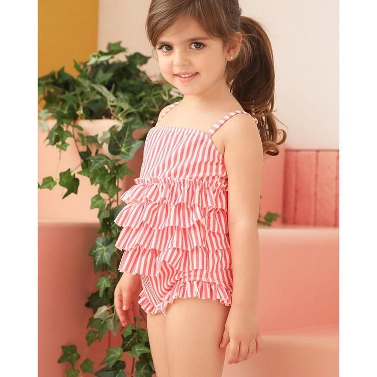 ストライプ柄フリルワンピースKIDSキッズ子供用水着(水着・キッズ・スクール) | GRAXIA | 詳細画像5 