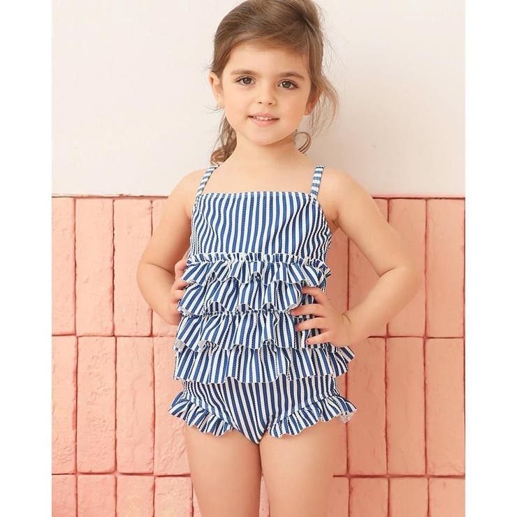 ストライプ柄フリルワンピースKIDSキッズ子供用水着(水着・キッズ・スクール) | GRAXIA | 詳細画像9 