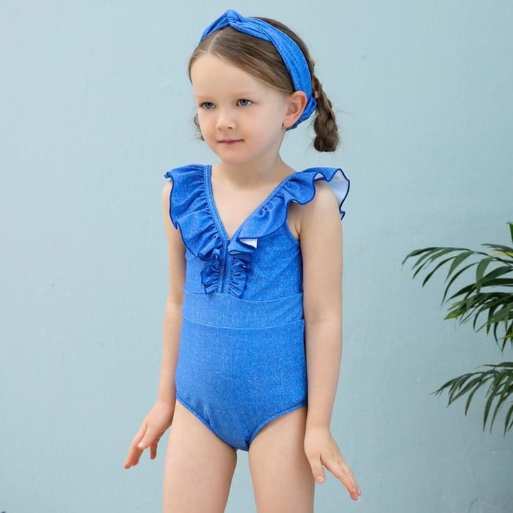 カチューシャ付きVネックフリルワンピースKIDSキッズ子供用水着(水着 キッズ … | GRAXIA | 詳細画像10 