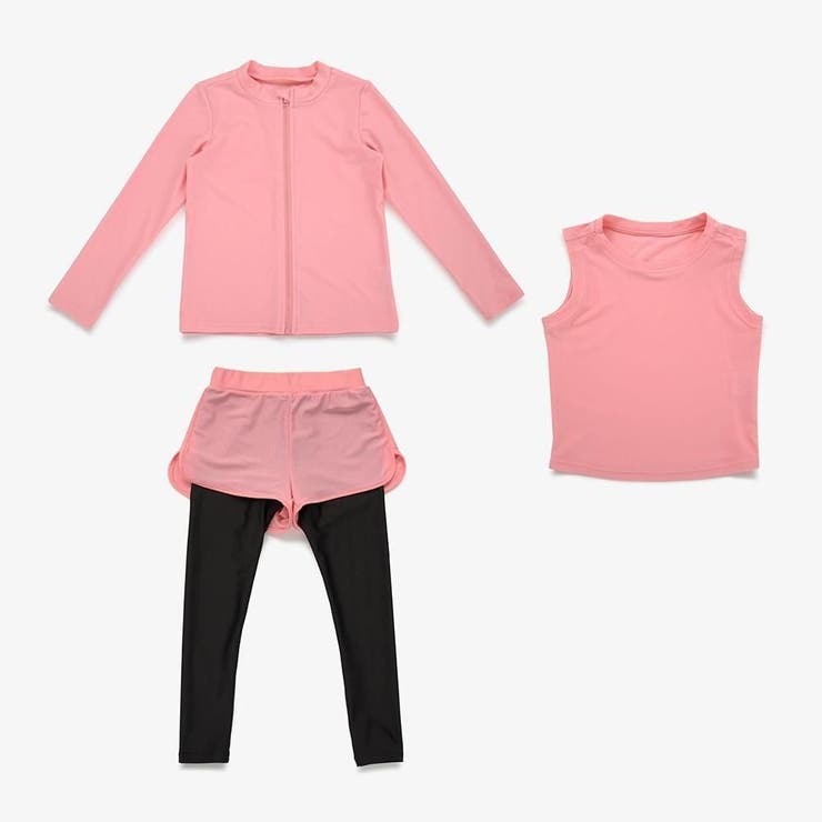 ラッシュガード付きレギンス一体3点セットKIDSキッズ子供用水着(水着 キッズ … | GRAXIA | 詳細画像26 