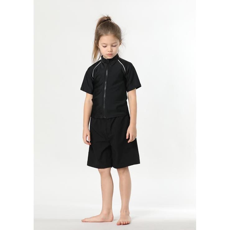 男女兼用フロントファスナー半袖ラッシュガード2点セットSchoolスクール学校キ… | GRAXIA | 詳細画像4 