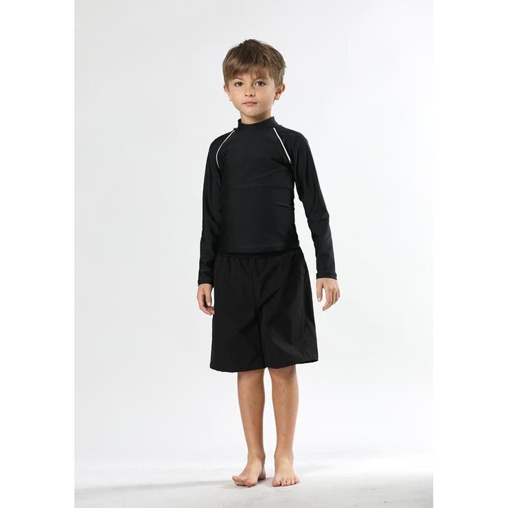 男女兼用長袖ラッシュガード2点セットSchoolスクール学校キッズ子供用水着(水… | GRAXIA | 詳細画像4 