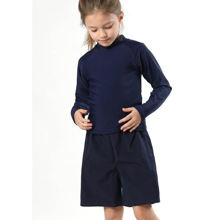 男女兼用長袖ラッシュガード2点セットSchoolスクール学校キッズ子供用水着(水… | GRAXIA | 詳細画像10 