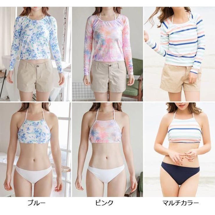 大人カジュアルなロングスリーブ体形カバー水着4点セット(水着・体型カバー) | GRAXIA | 詳細画像3 