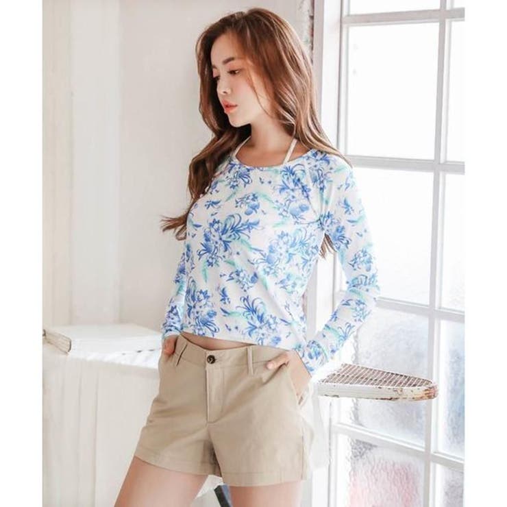 大人カジュアルなロングスリーブ体形カバー水着4点セット(水着・体型カバー) | GRAXIA | 詳細画像6 