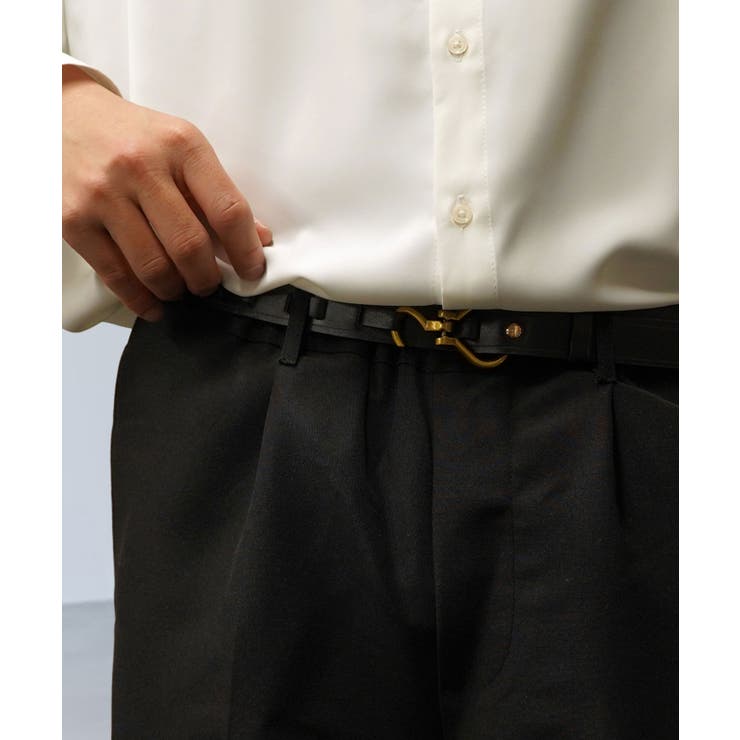 ブラック | フックバックル ベルト ゴールド カラー | GROOVY STORE