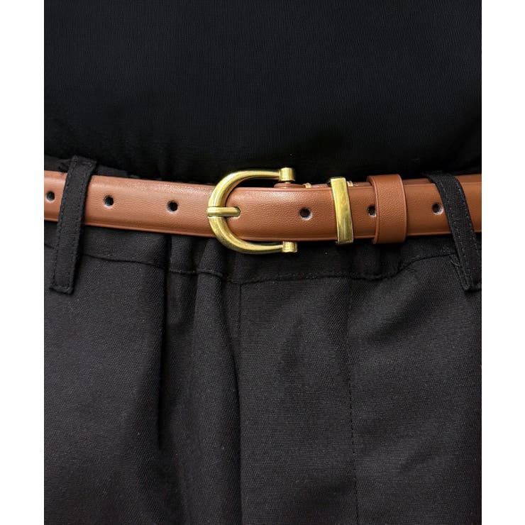 ブラウン-3 | ナローベルト シンプル 20ｍｍ | GROOVY STORE