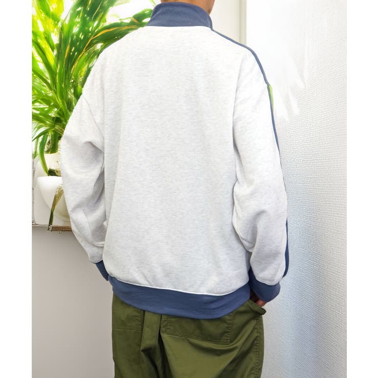 オーバーサイズ】ハーフジップ スウェット レトロ[品番