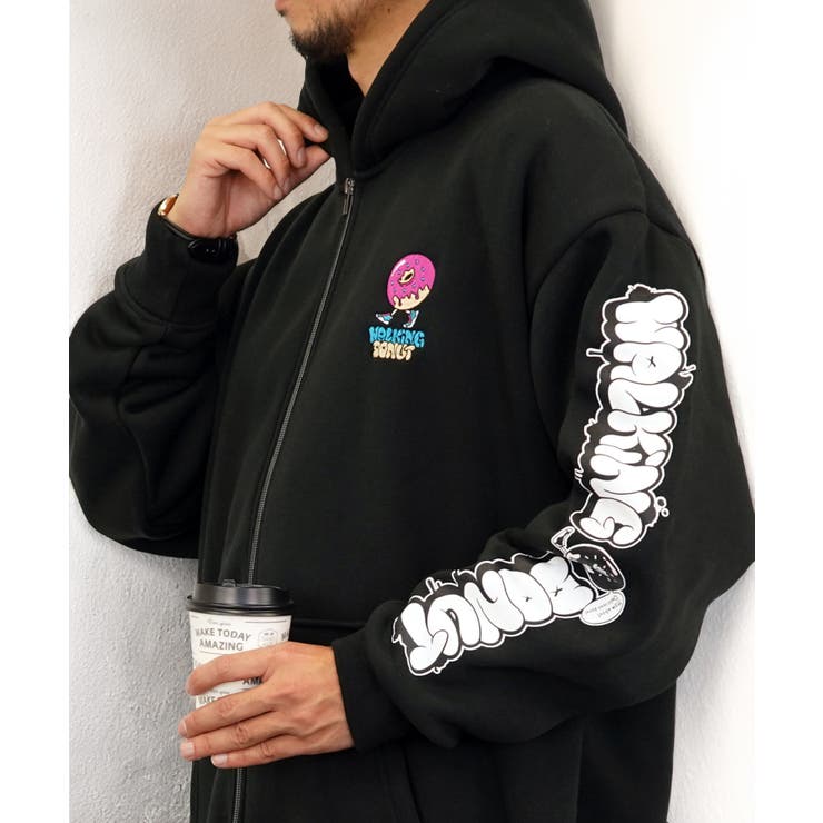 【ｵｰﾊﾞｰｻｲｽﾞ】【裏起毛】ジップパーカー