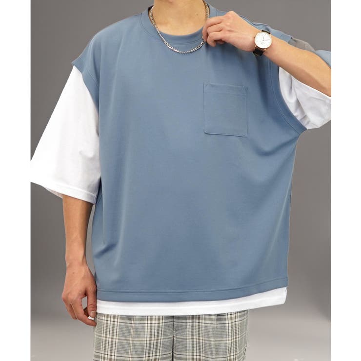 オーバーサイズ】ベスト風 Tシャツ半袖 ジョーゼット #無地 Tシャツ[品番：GRVK0002917]｜GROOVY  STORE（グルービーストア）のメンズファッション通販｜SHOPLIST（ショップリスト）
