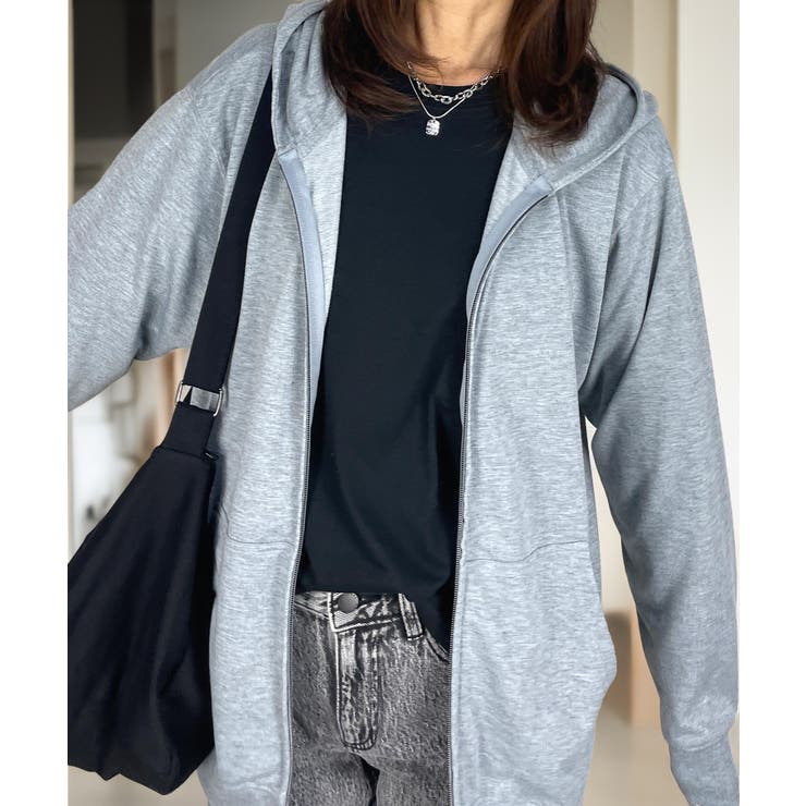 【無地】ﾕﾆｾｯｸｽ【5色展開】薄手 ジップ パーカー