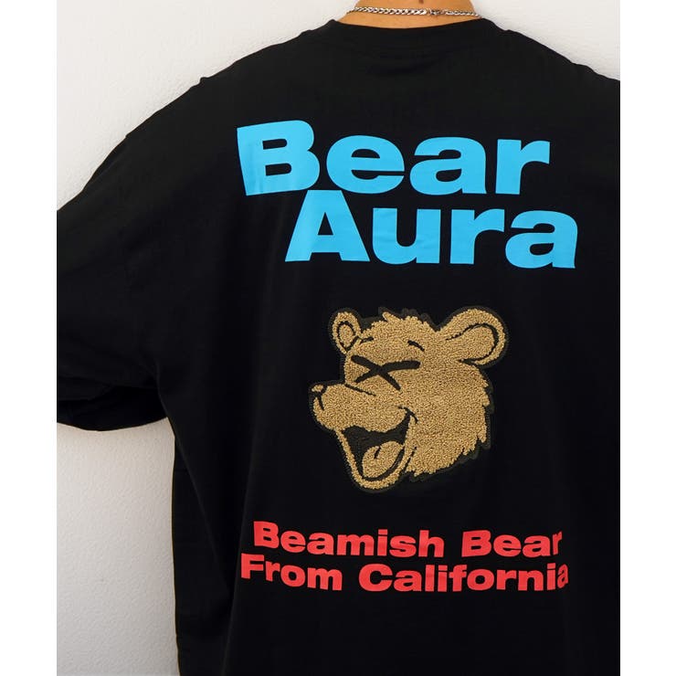 BearAura【ｵｰﾊﾞｰｻｲｽﾞ】【刺繍さがら】 ロンT 長袖 #グラフィック #Tシャツ #刺繍