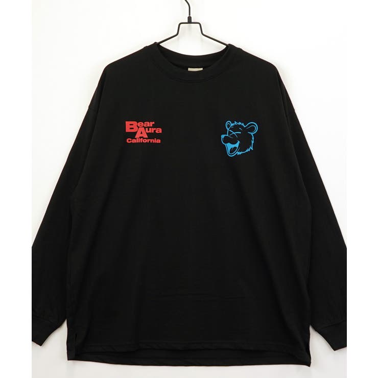 BearAura【ｵｰﾊﾞｰｻｲｽﾞ】【刺繍さがら】 ロンT 長袖 #グラフィック #Tシャツ #刺繍
