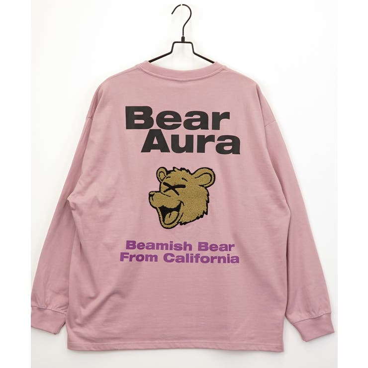 BearAura【ｵｰﾊﾞｰｻｲｽﾞ】【刺繍さがら】 ロンT 長袖 #グラフィック #Tシャツ #刺繍
