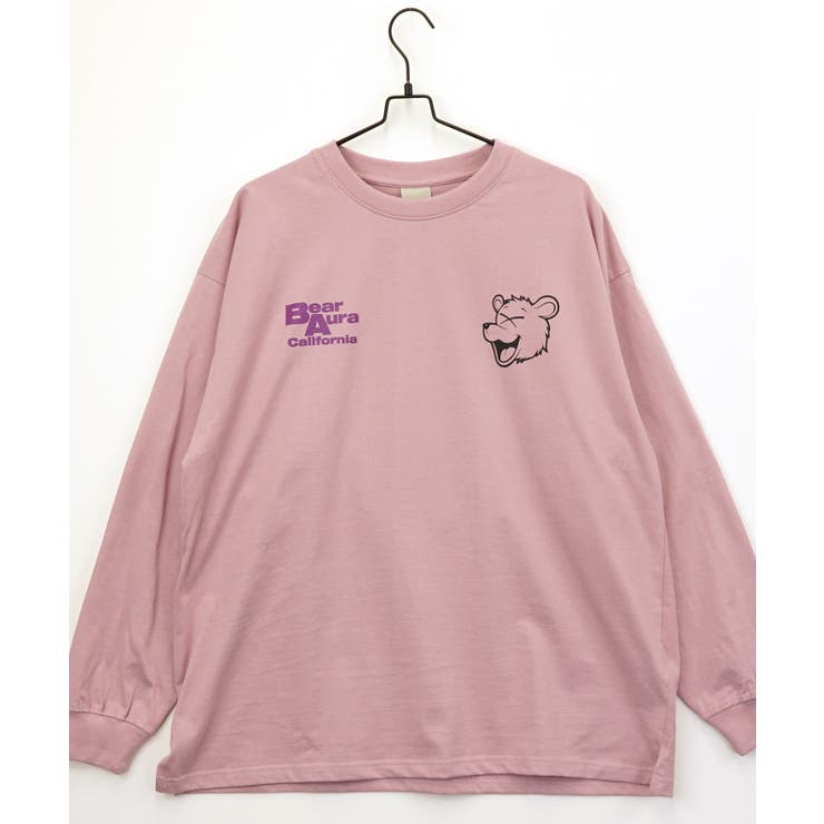 BearAura【ｵｰﾊﾞｰｻｲｽﾞ】【刺繍さがら】 ロンT 長袖 #グラフィック #Tシャツ #刺繍