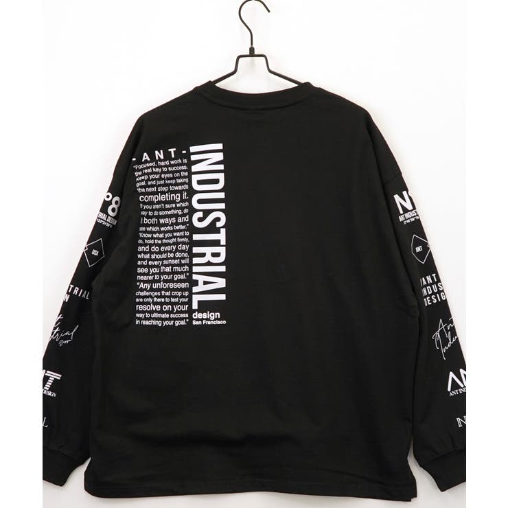 GOD SELECT プリント長袖カットソー ブラック GOD SELECT プリント長袖カットソー ブラック