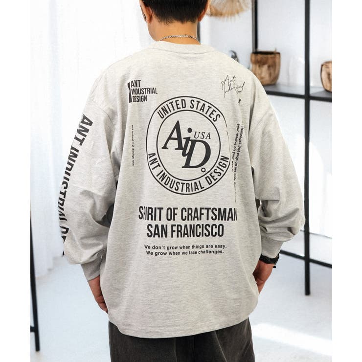 【ｵｰﾊﾞｰｻｲｽﾞ】【ﾍﾋﾞｰｳｪｲﾄ】ANT ロンT 長袖 #グラフィック #３種のデザイン　#アント