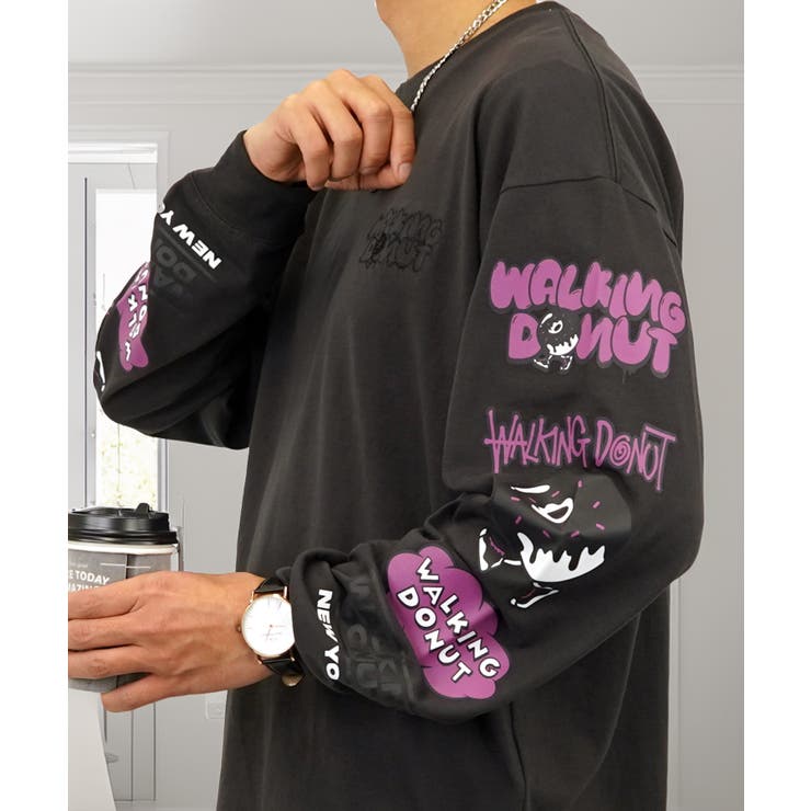 XLARGE フロントグラフィック ロンT 袖デザイン デニムに合う◎ ロンT #デニム コーデ相性◎[品番：GRVK0003065]｜GROOVY STORE