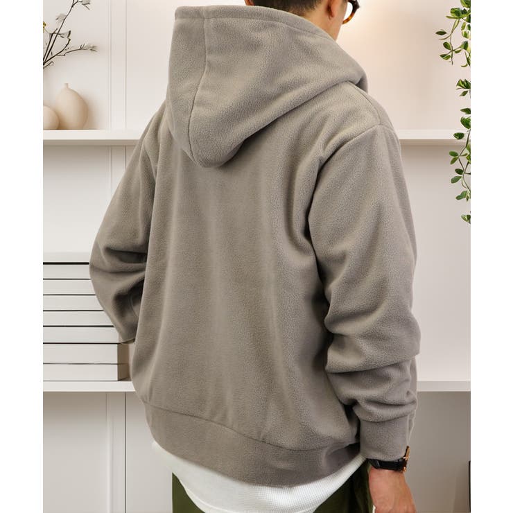 無地】ジップ パーカー トップス ニット フリース パーカー ジップアップ[品番：GRVK0003174]｜GROOVY  STORE（グルービーストア）のメンズファッション通販｜SHOPLIST（ショップリスト）