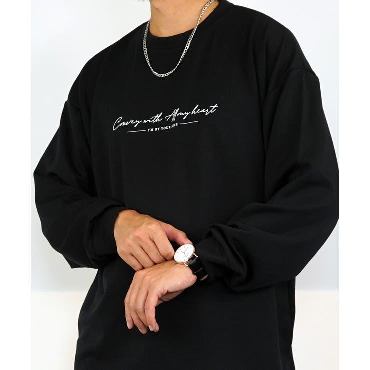 【伸縮性◎】オーバーサイズ Tシャツ ストリート ロンt【4種ﾃﾞｻﾞｲﾝ】 #ロゴ T #ストレッチ