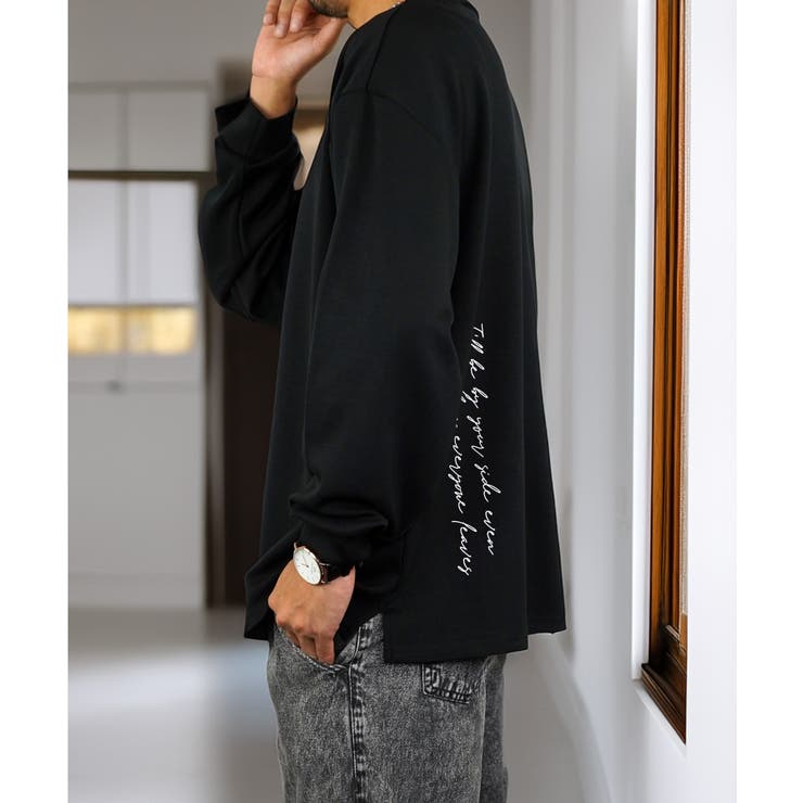 【伸縮性◎】オーバーサイズ Tシャツ ストリート ロンt【4種ﾃﾞｻﾞｲﾝ】 #ロゴ T #ストレッチ