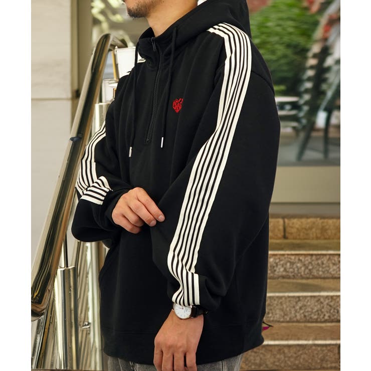 ハーフジップパーカー ＃ロゴ #ハーフジップ[品番：GRVK0003115