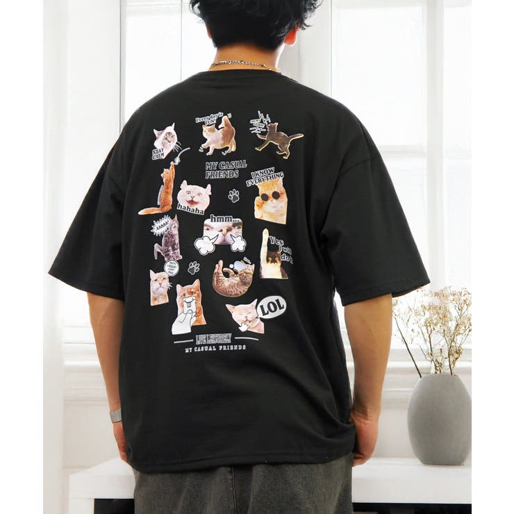 Tシャツ半袖 ﾊﾞｯｸﾌﾟﾘﾝﾄ Tシャツ #グラフィック Tシャツ