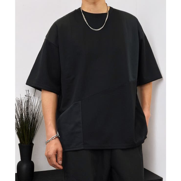 【ワイド】Tシャツ半袖 ジョーゼット #無地 Tシャツ