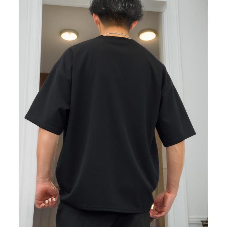 【ワイド】Tシャツ半袖 ジョーゼット #無地 Tシャツ