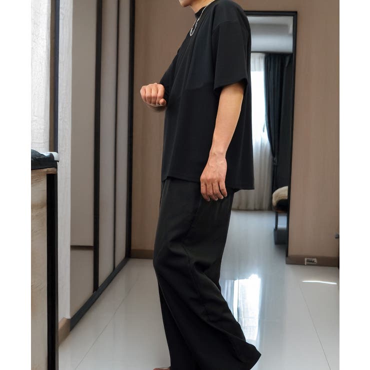 【ワイド】Tシャツ半袖 ジョーゼット #無地 Tシャツ