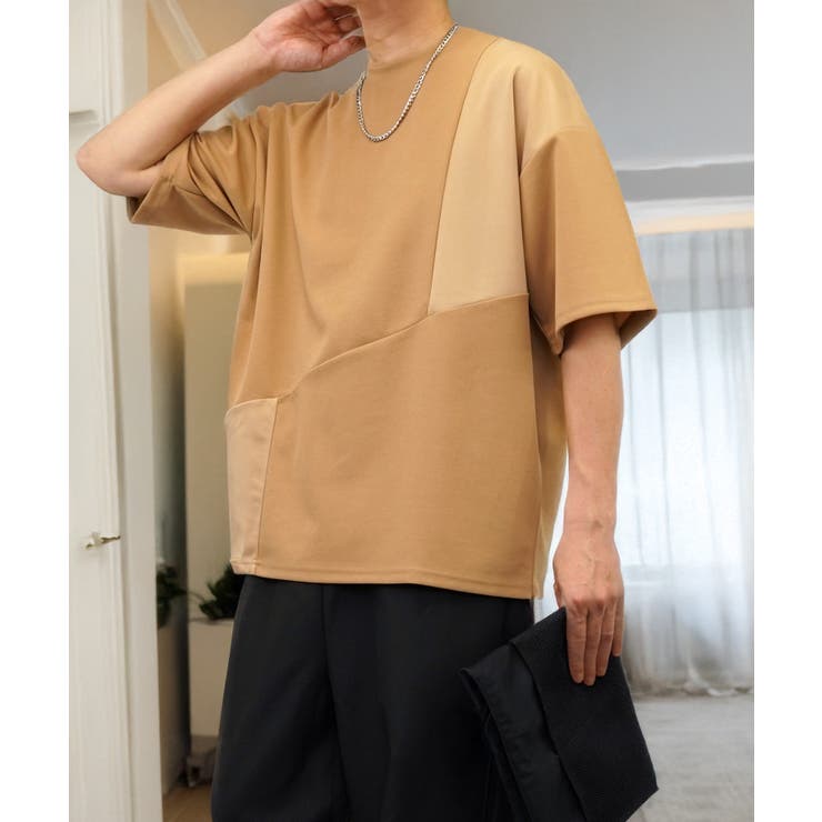 【ワイド】Tシャツ半袖 ジョーゼット #無地 Tシャツ