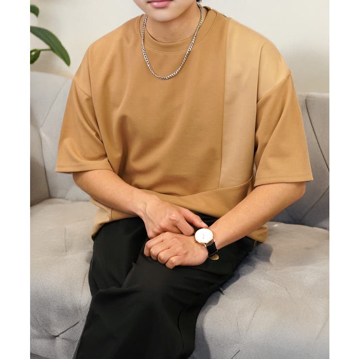 【ワイド】Tシャツ半袖 ジョーゼット #無地 Tシャツ