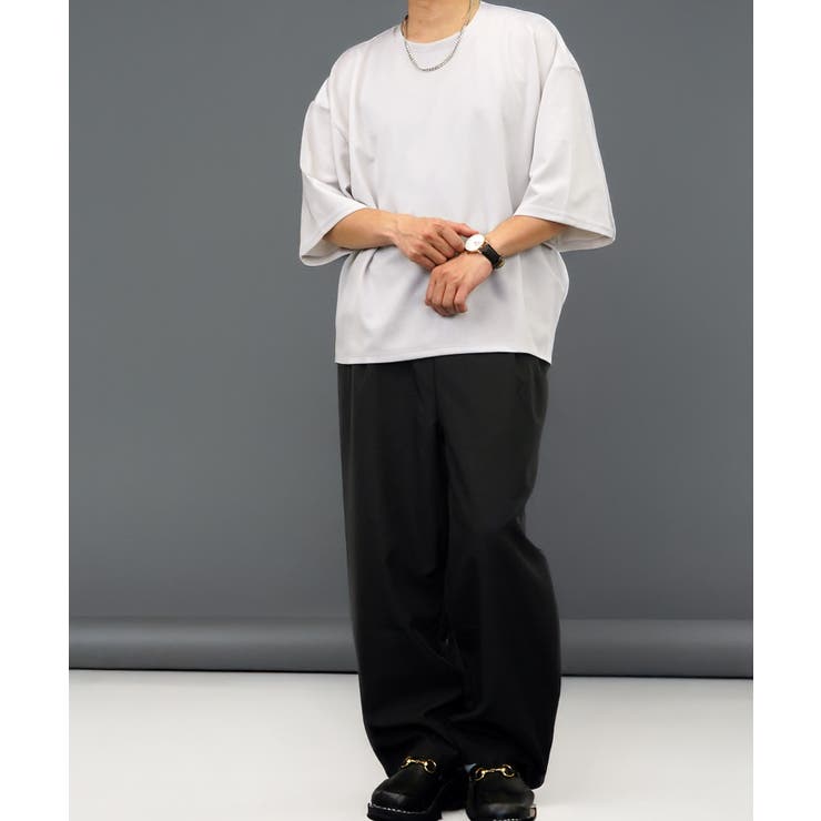 【オーバーサイズ】シャツ切替 Tシャツ半袖 ジョーゼット #無地 | GROOVY STORE | 詳細画像7 