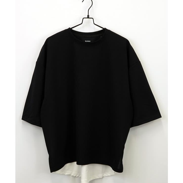 【オーバーサイズ】シャツ切替 Tシャツ半袖 ジョーゼット #無地 | GROOVY STORE | 詳細画像13 