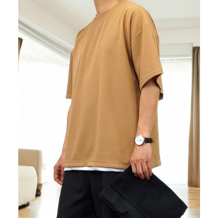 Tシャツ半袖 レイヤード風Tシャツ ジョーゼット[品番