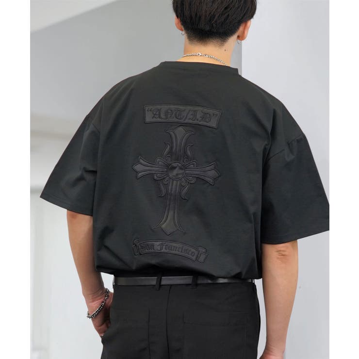 ブラック-クロス | グラフィック Tシャツ クロス ラインストーン ANT DESIGN | GROOVY STORE