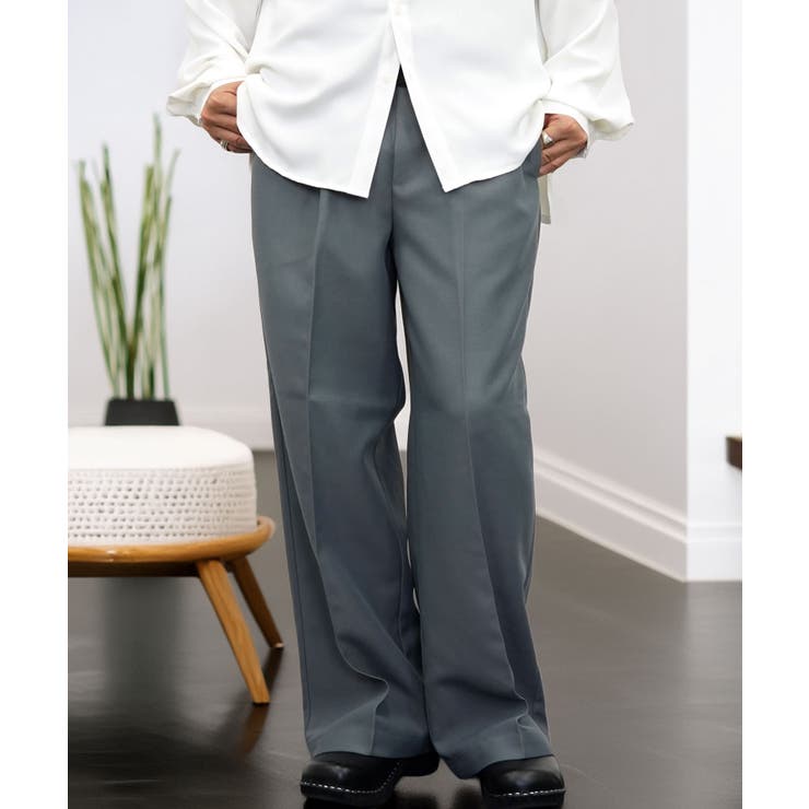 グレー | 【セットアップ対応】センタープレス スラックス | GROOVY STORE