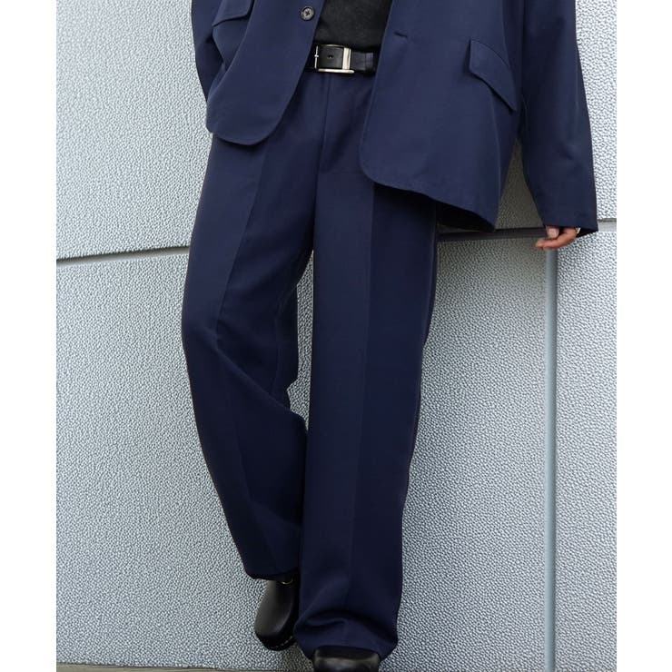 ネイビー | 【セットアップ対応】センタープレス スラックス | GROOVY STORE