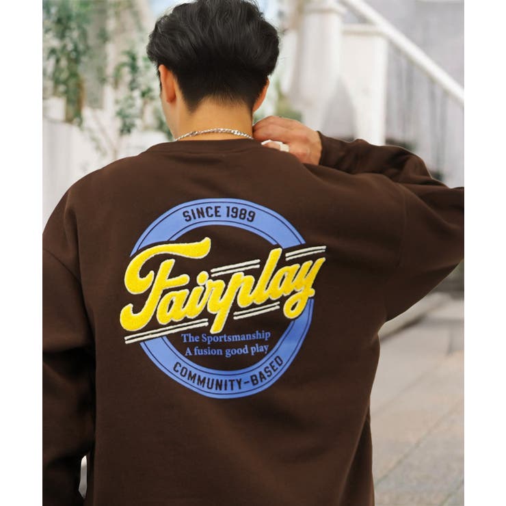 ダークブラウン-1 | グラフィック ワイド スウェット | GROOVY STORE